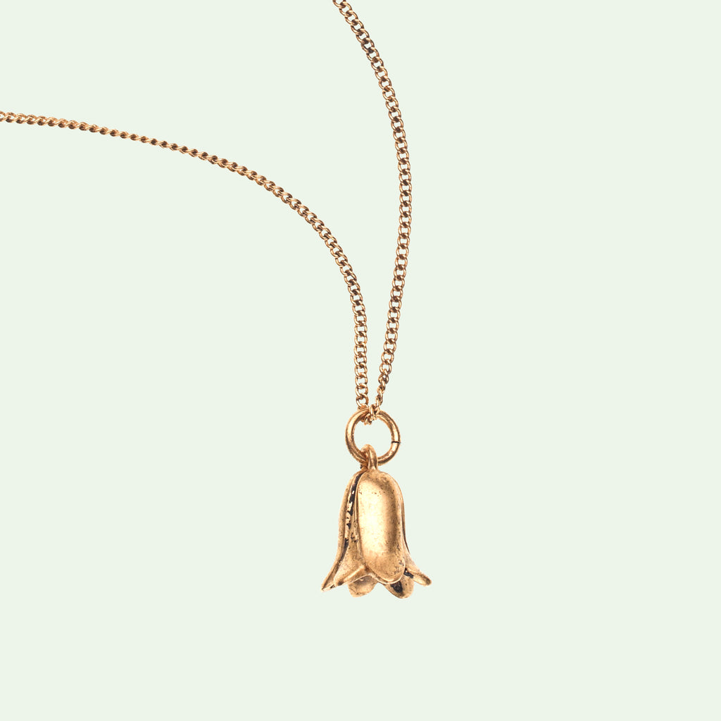 bluebell necklace in 18kt gold plated brass