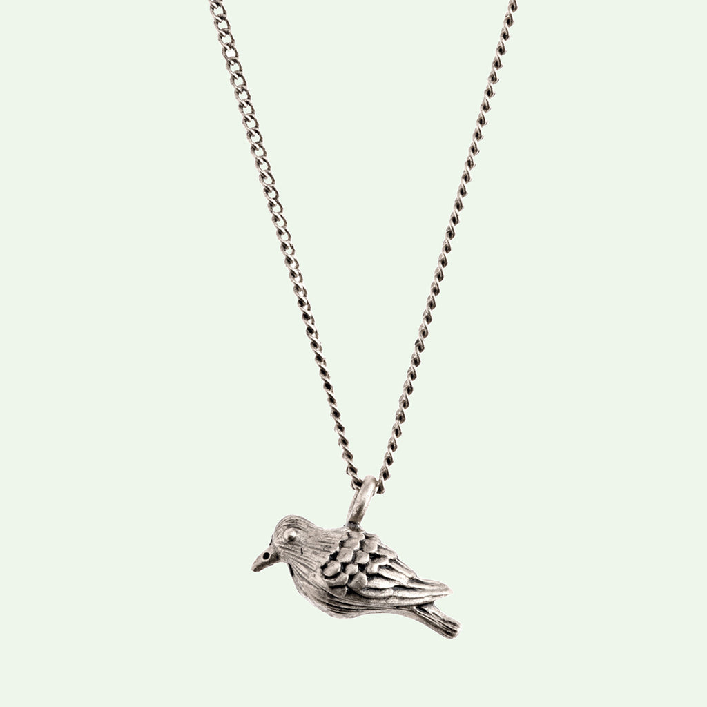 Peace Dove Small Silver Necklace