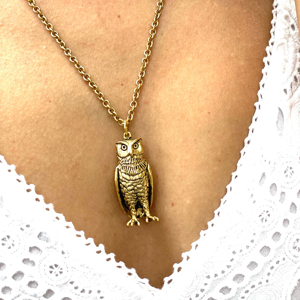 Bubo the Owl Necklace by Janet Mavec 