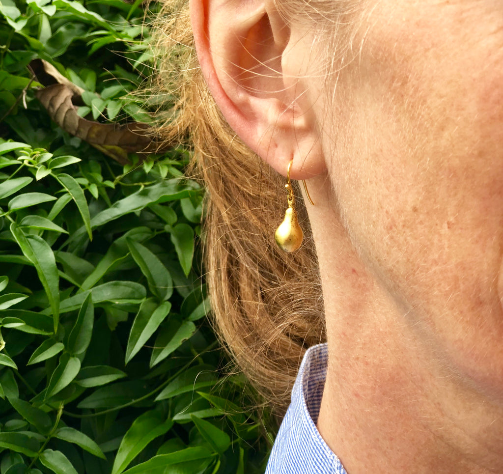 Pear Silver Earrings
