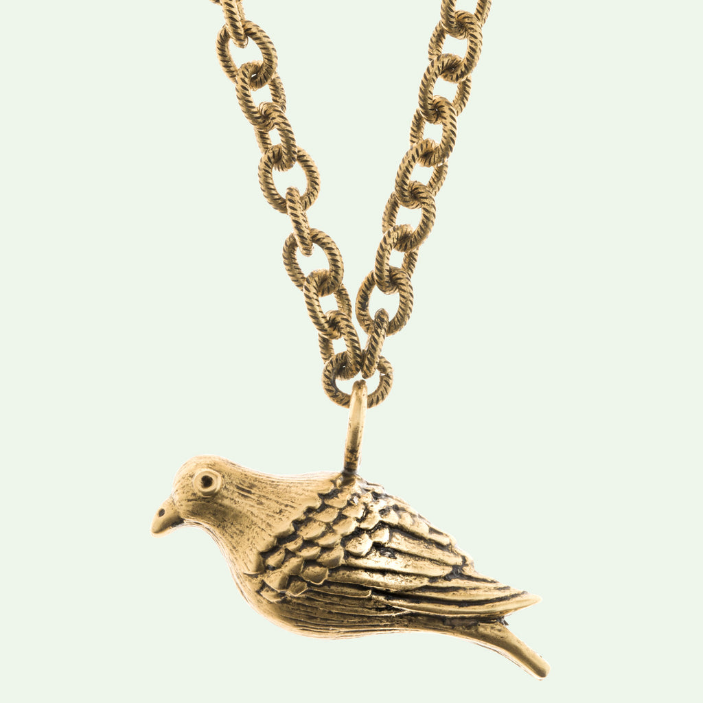 Peace dove large necklace by Janet Mavec