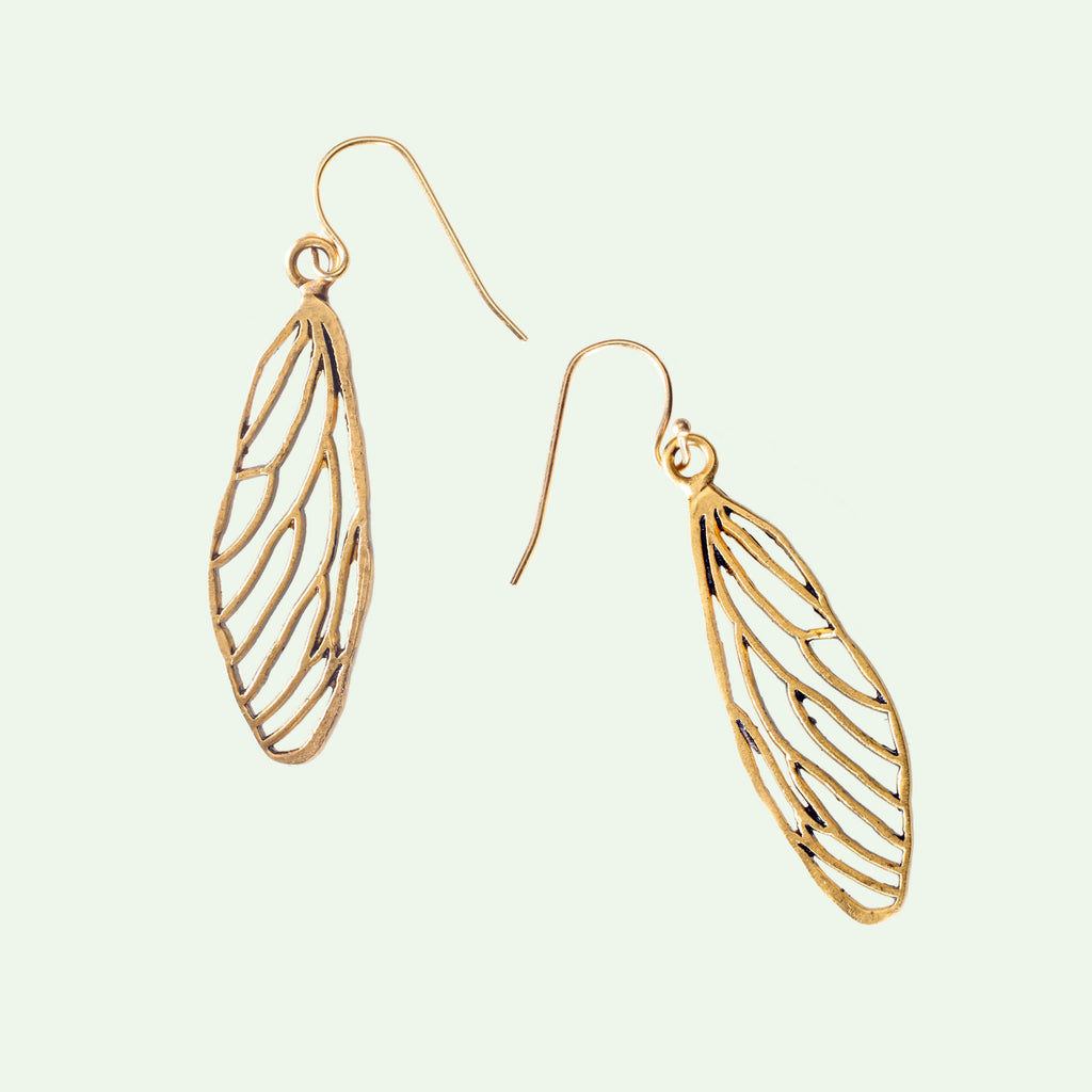 Cicada wing earrings 