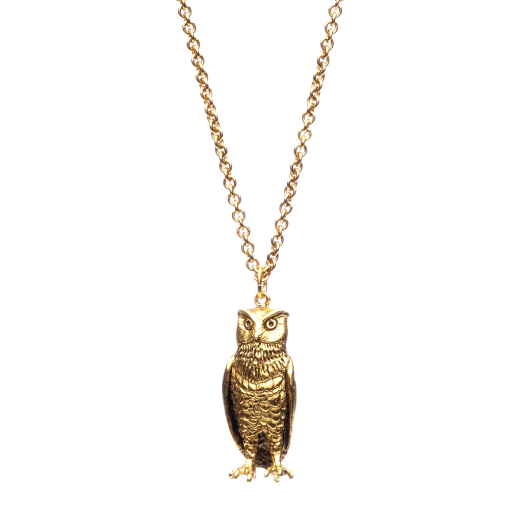 Gold Bubo the Owl Necklace