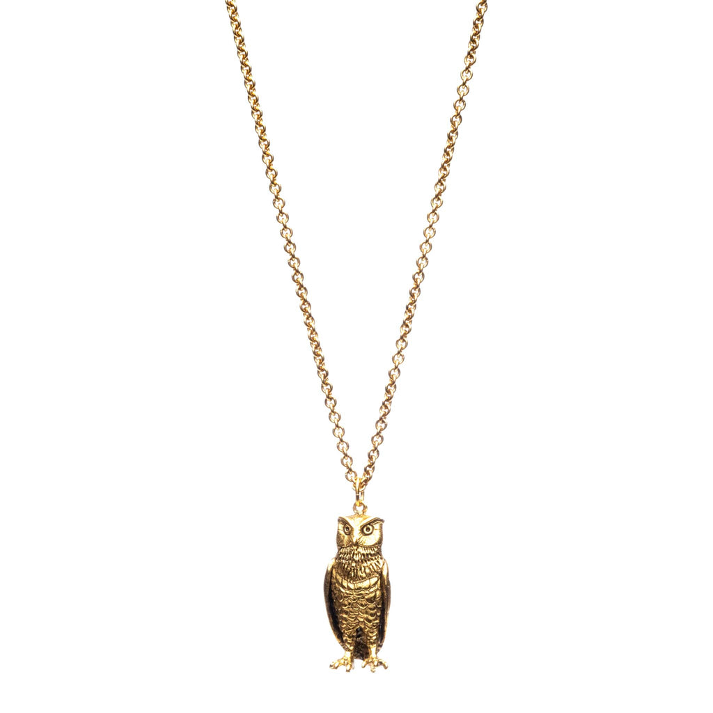 Wisdom Owl Necklace [18K Gold]