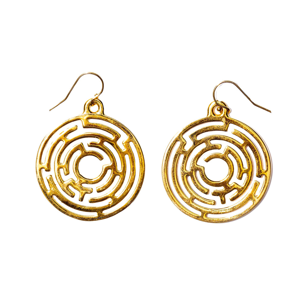 medium labyrinth earrings