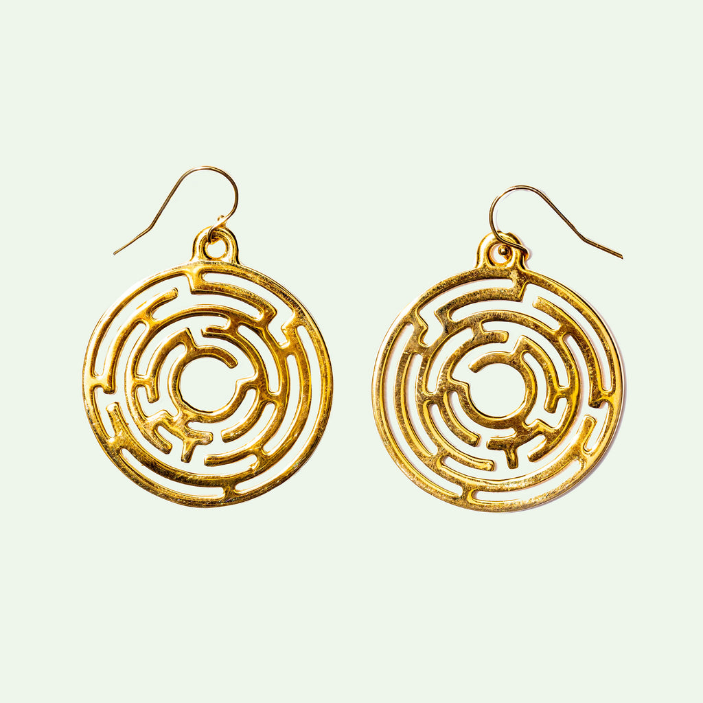  labyrinth earrings maze earrings