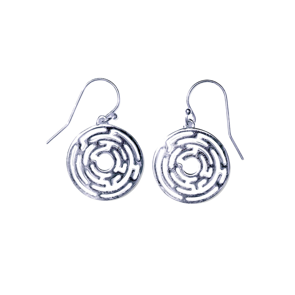 Labyrinth Petite Earrings silver