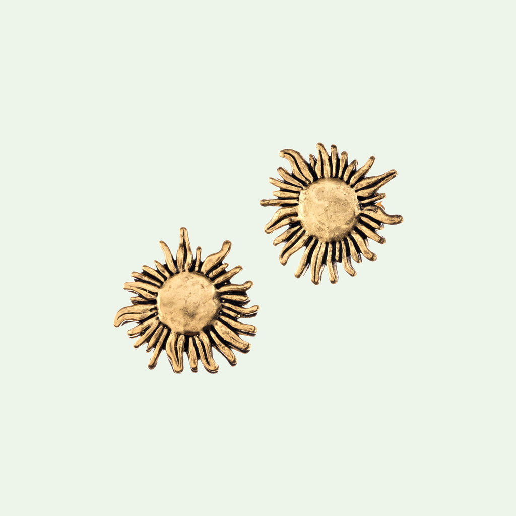 sunflower earrings gold 