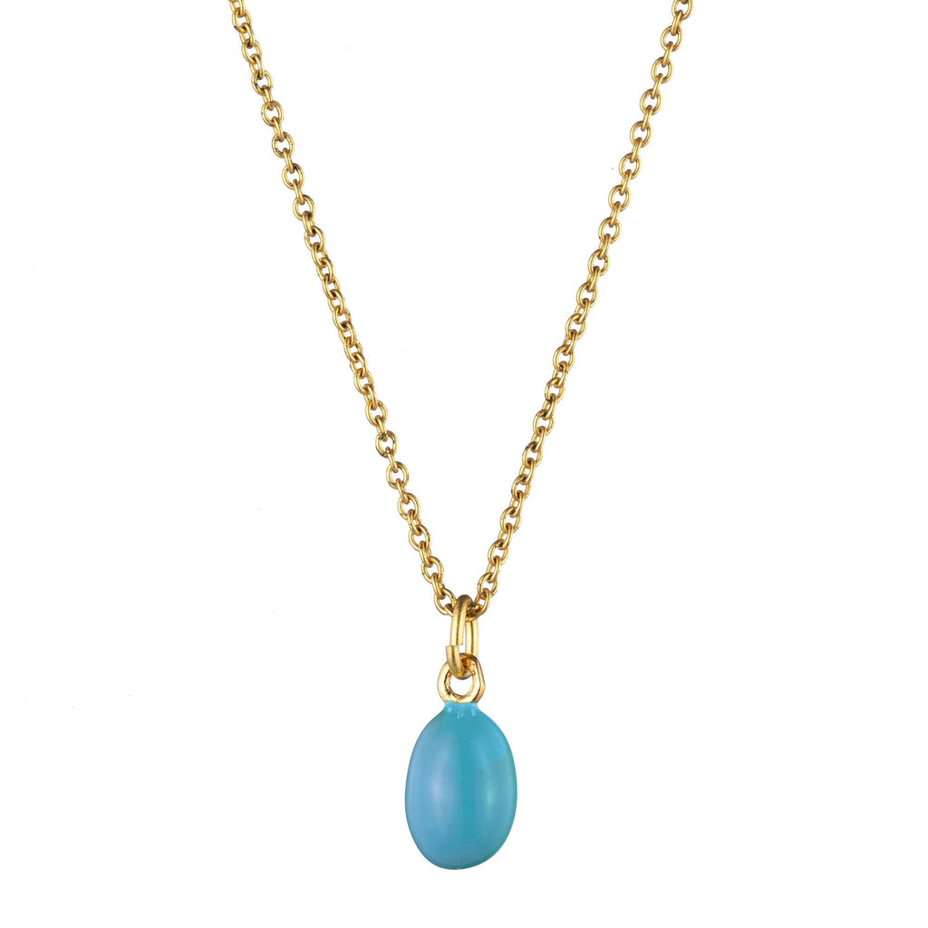 blue egg charm necklace