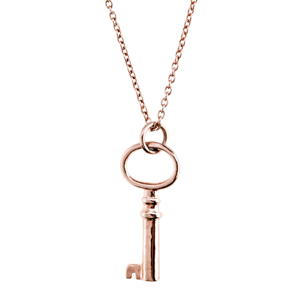 Rose Gold Key Necklace - Nancy Drew Jewelry