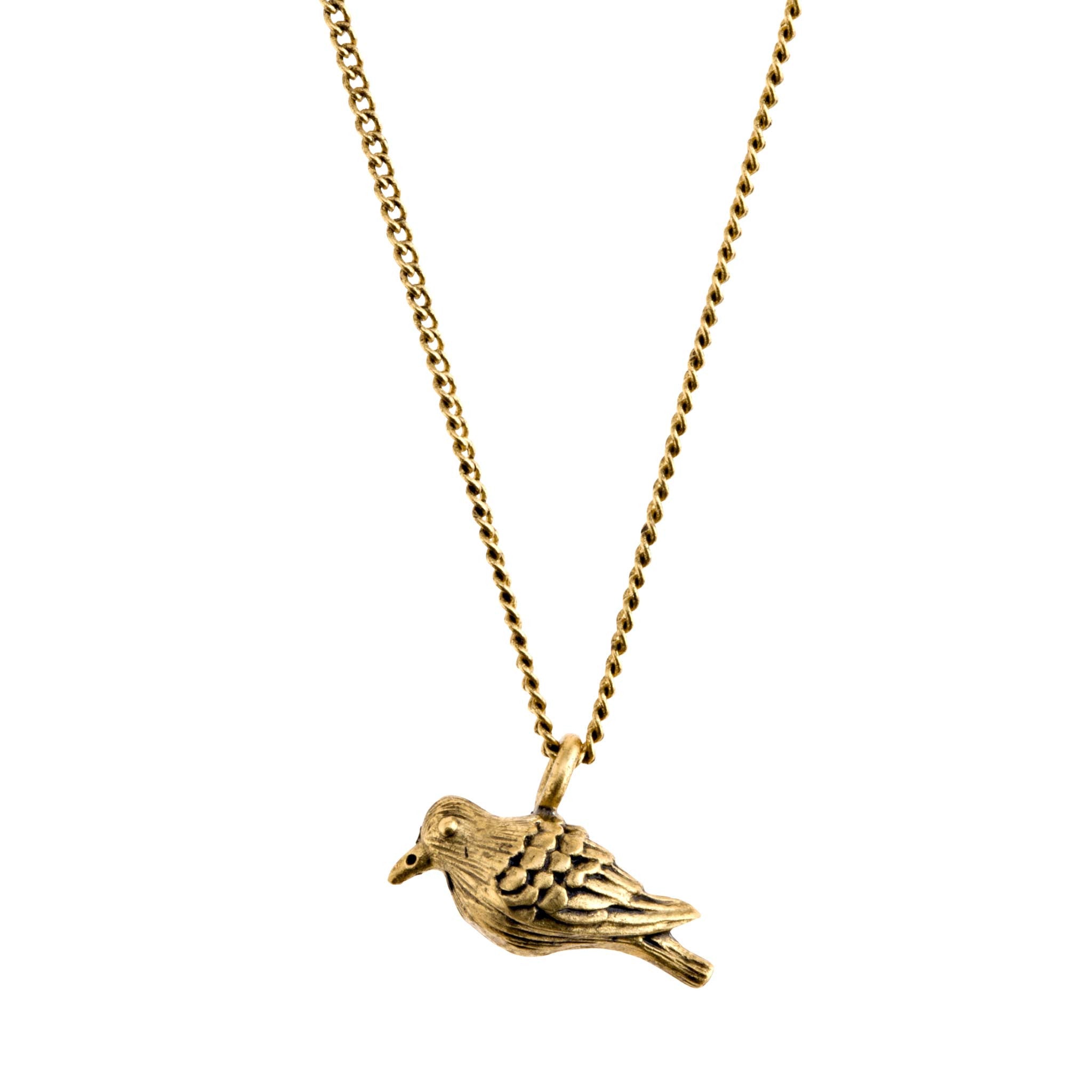 Birdy Necklace with White Sapphire - Gold – Yvonne Henderson