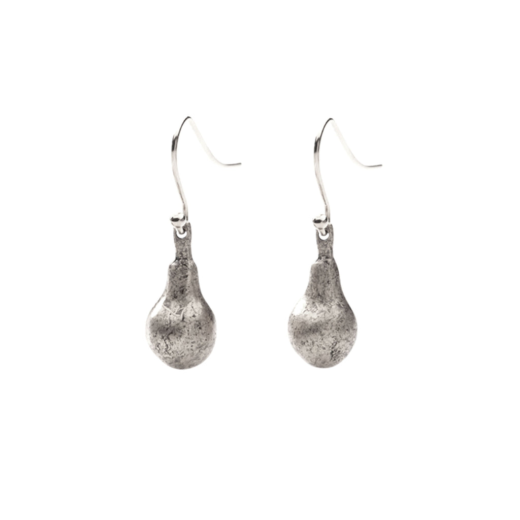 Pear Silver Earrings