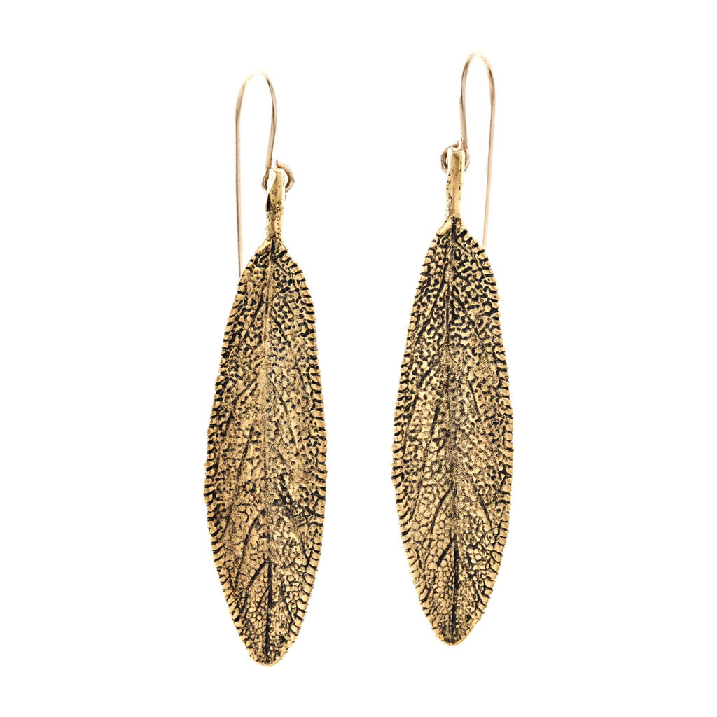 sage leaf earrings