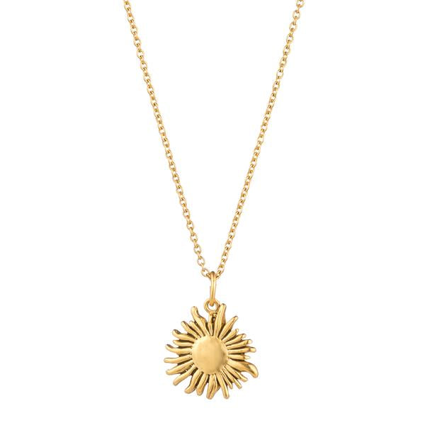 Golden Sunflower Necklace Pendant